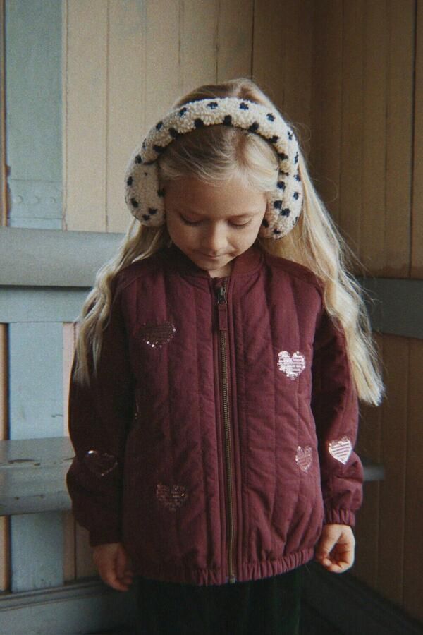 KONGES SLOJD Meisjes Jassen Juno Sequin Bomber Jacket Bordeaux - Foto 3