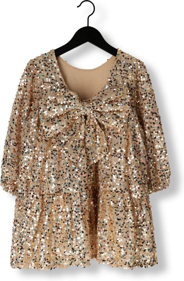KONGES SLOJD Meisjes Jurken Lila Sequins Bow Dress Goud