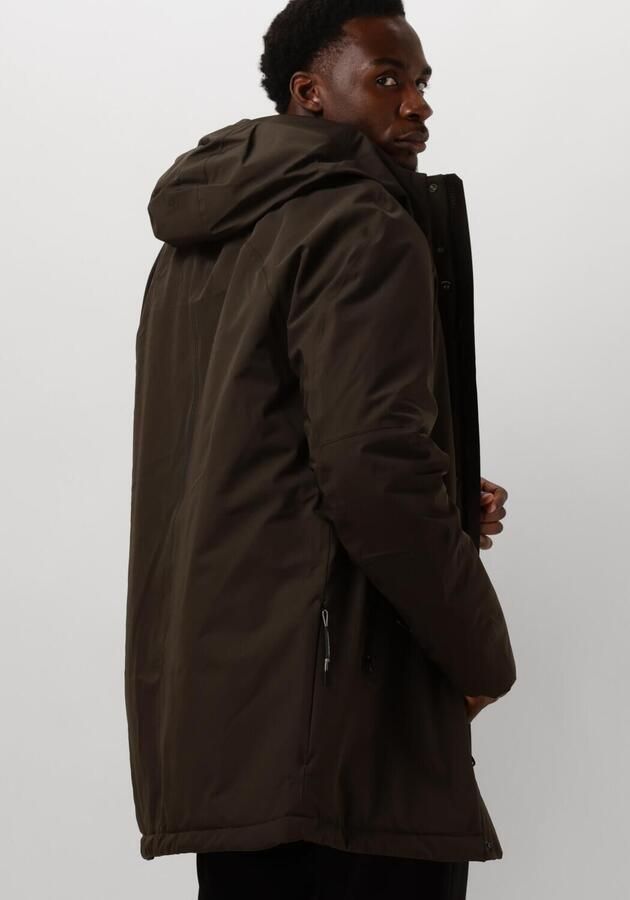 Krakatau Parka Jas in Donkergroen Green Heren