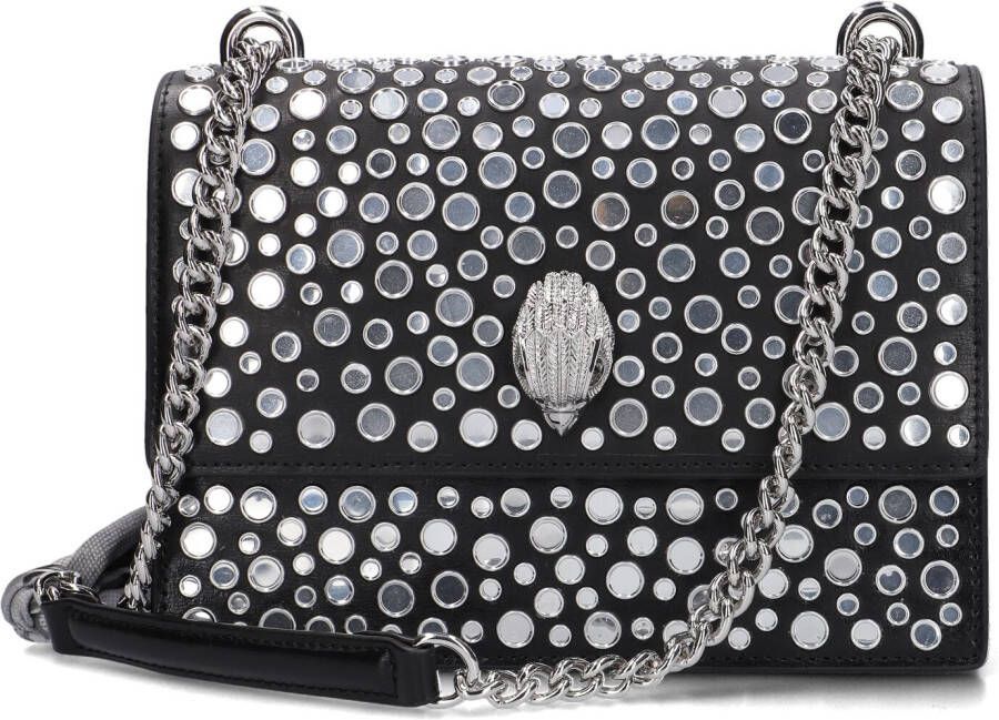 Kurt Geiger Zwarte Leren Schoudertas met Studs Black Dames