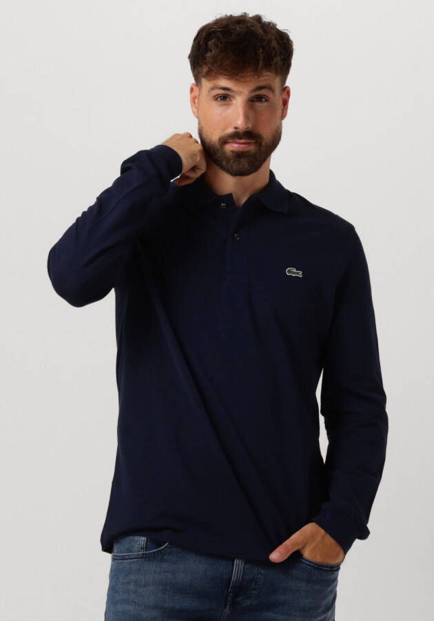 LACOSTE Heren Polo's & T-shirts 1hp2 Men Long Sleeved Best Polo Donkerblauw