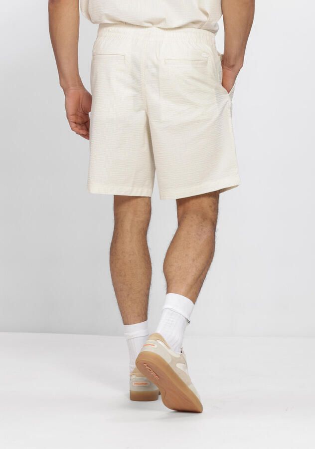 LACOSTE Heren Broeken Relaxed Fit Waffle Texture Shorts Creme - Foto 3