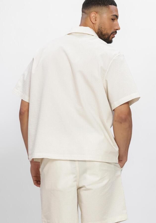 LACOSTE Heren Overhemden Relaxed Fit Waffle Texture Shirt Ecru - Foto 3