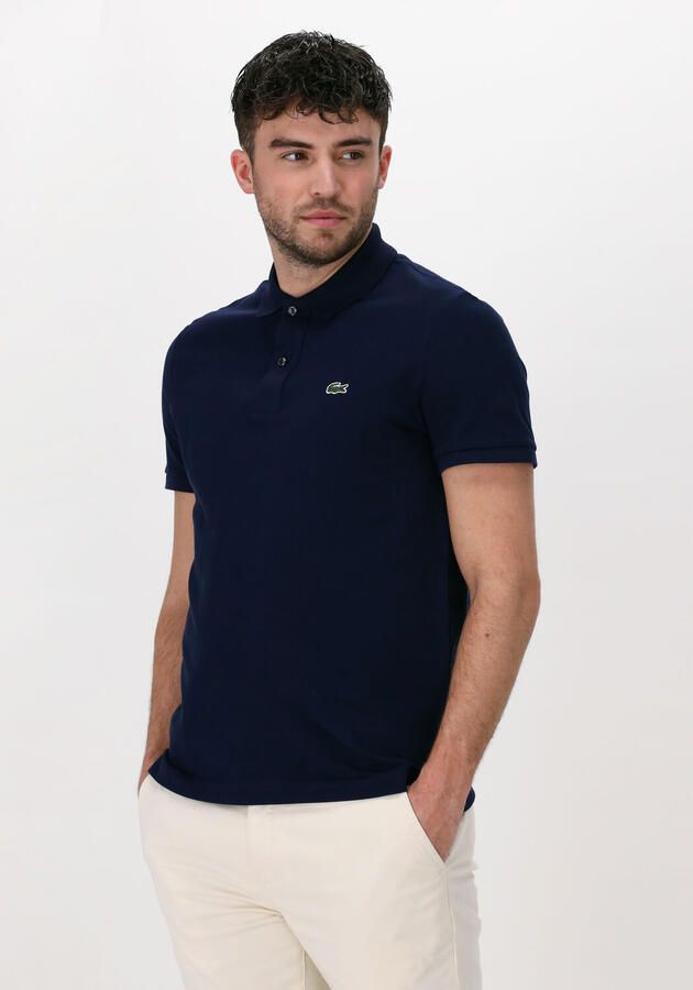 Lacoste Slim fit polo van effen petit piqué Navy Blue Blauw Heren - Foto 4