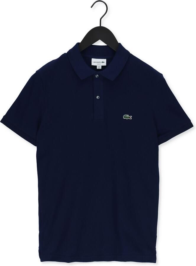 Lacoste Slim fit polo van effen petit piqué Navy Blue Blauw Heren