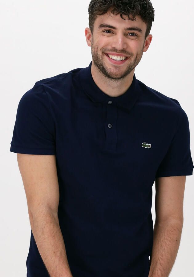 Lacoste Slim fit polo van effen petit piqué Navy Blue Blauw Heren - Foto 3
