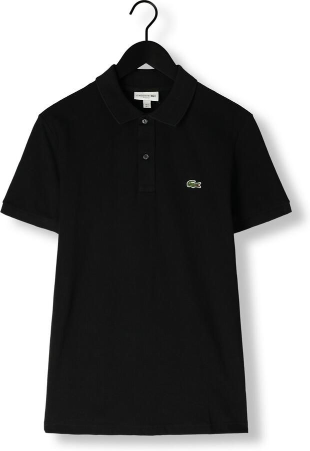 Lacoste Logo Patch Klassieke Kraag Knoopsluiting Korte Mouwen T-shirts en Polos Black Heren - Foto 3