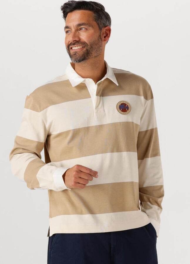 LACOSTE Heren Polo's & T-shirts Badge Accent Striped Rugby Shirt Multi - Foto 4