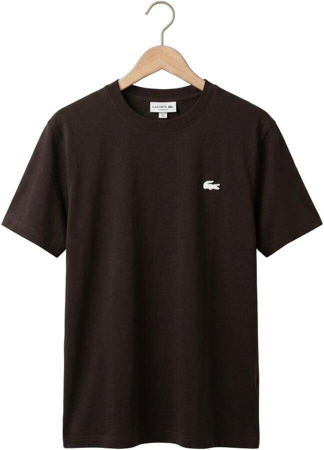 LACOSTE Heren Polo's & T-shirts Classic Fit Back Print Heavy Jersey T-shirt Bruin - Foto 2