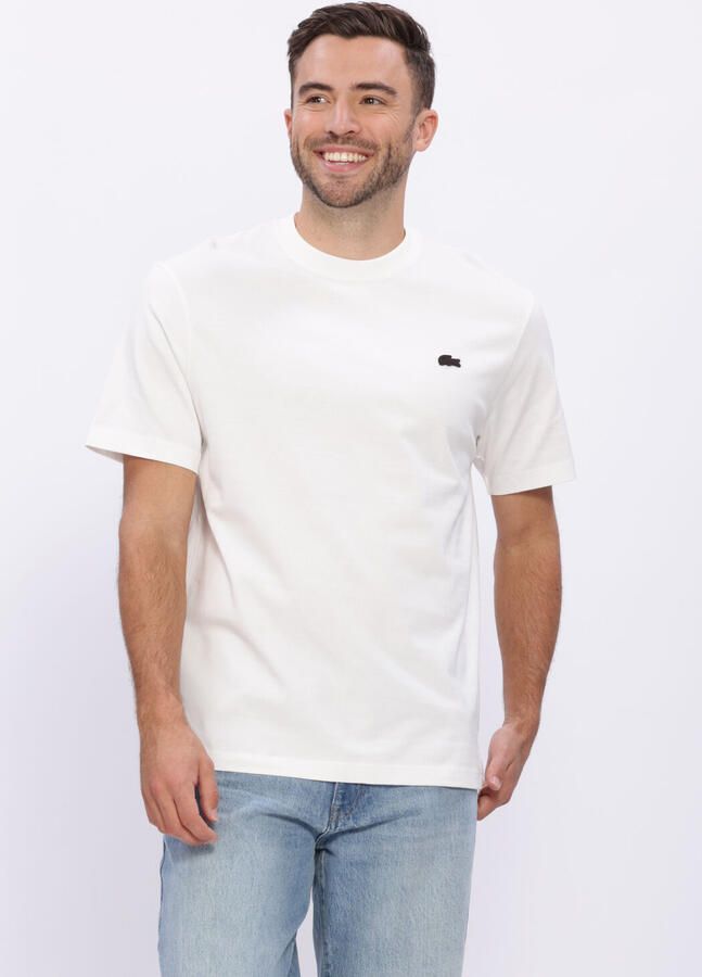 LACOSTE Heren Polo's & T-shirts Classic Fit Back Print Heavy Jersey T-shirt Wit