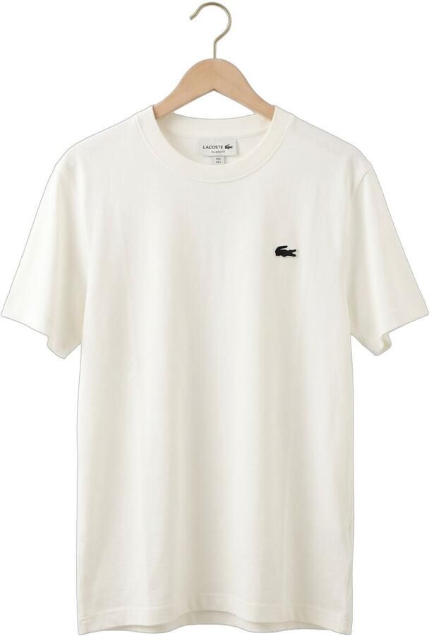 LACOSTE Heren Polo's & T-shirts Classic Fit Back Print Heavy Jersey T-shirt Wit - Foto 4