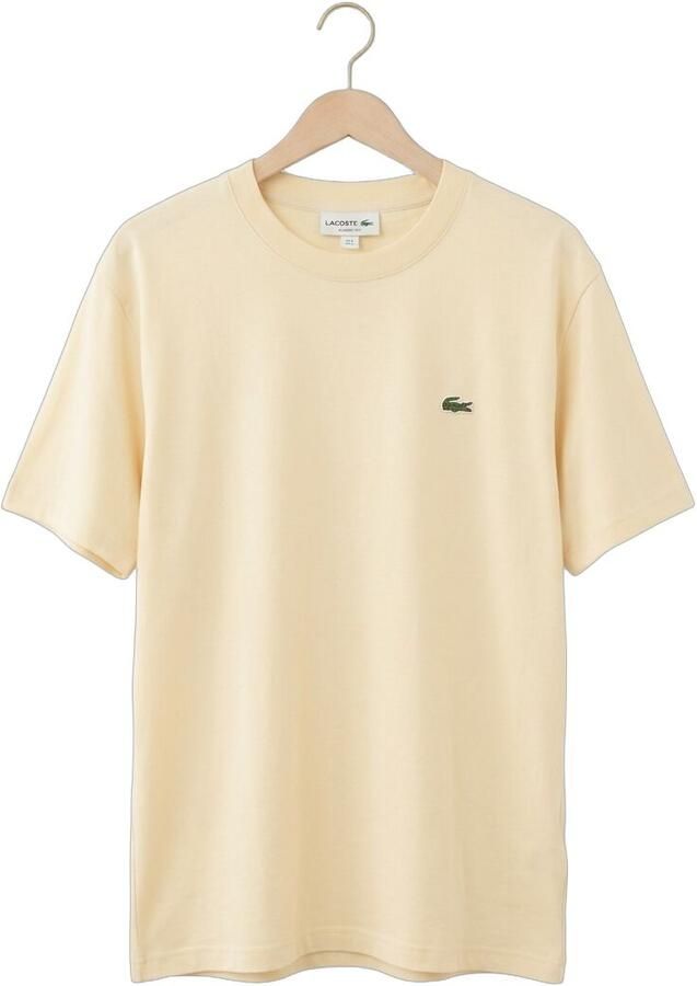 LACOSTE Heren Polo's & T-shirts Cotton T-shirt Creme - Foto 2