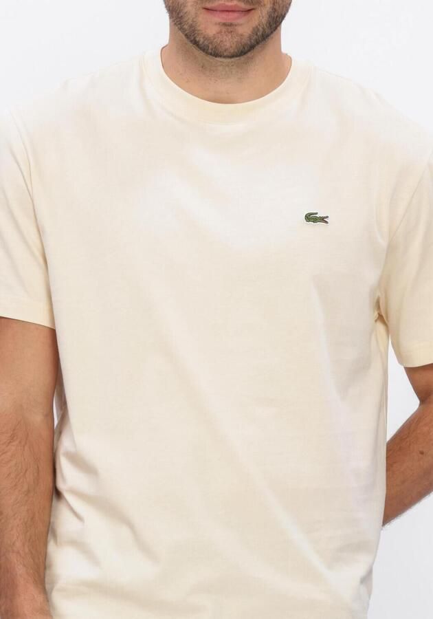 LACOSTE Heren Polo's & T-shirts Cotton T-shirt Creme - Foto 4