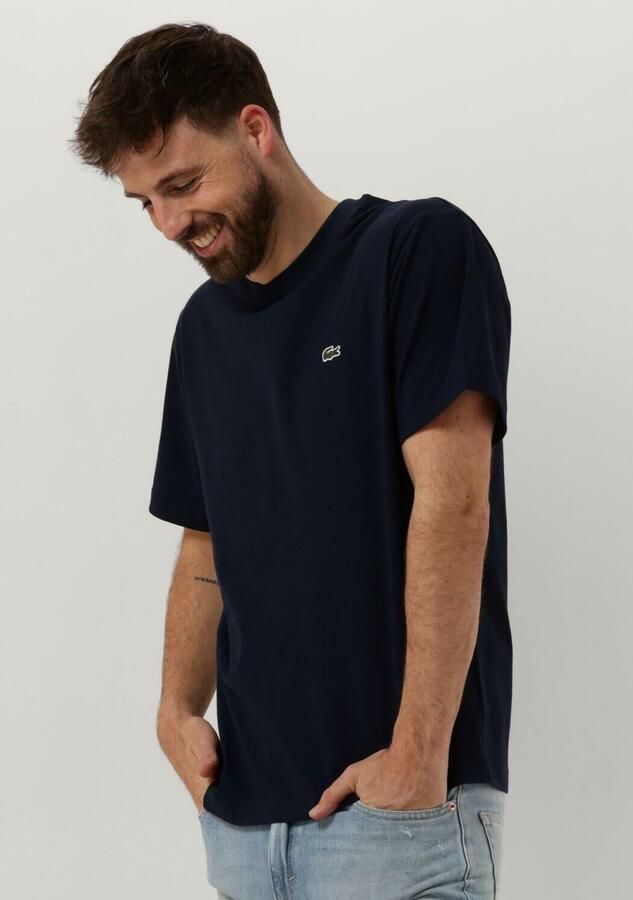 Lacoste Klassiek Katoenen Jersey T-Shirt (Navy Blauw) Blue Heren
