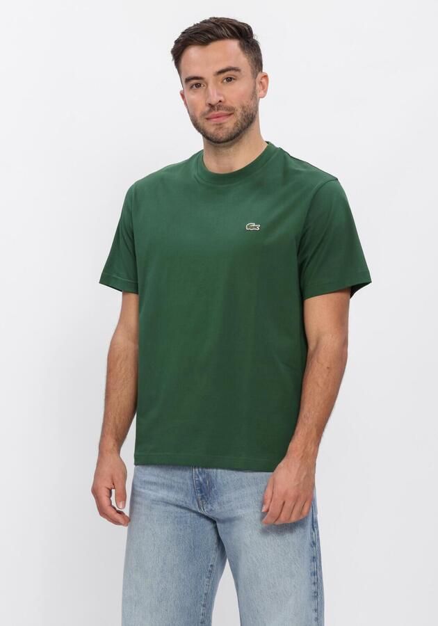 LACOSTE Heren Polo's & T-shirts Cotton T-shirt Donkergroen