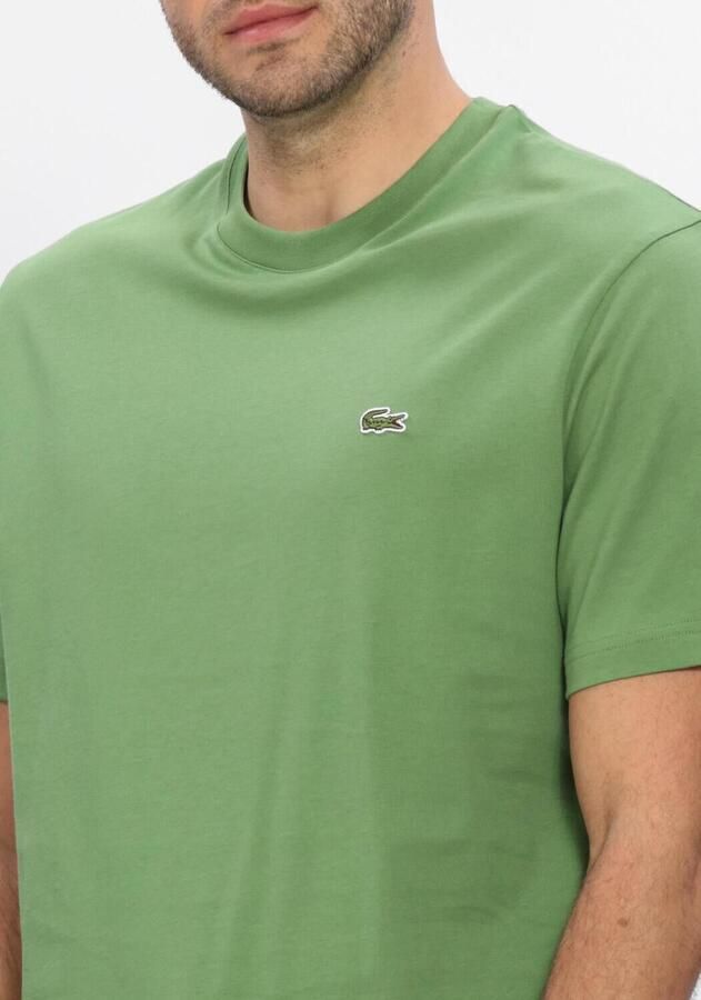 LACOSTE Heren Polo's & T-shirts Cotton T-shirt Groen - Foto 3