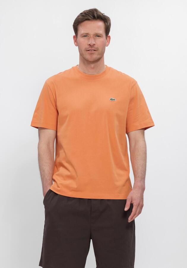 LACOSTE Heren Polo's & T-shirts Cotton T-shirt Oranje