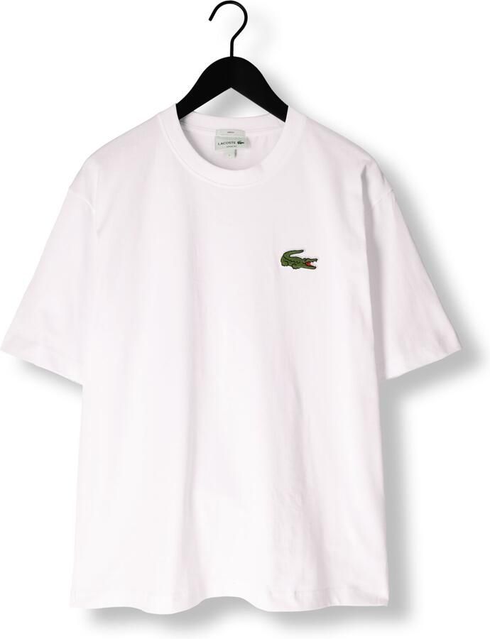 LACOSTE Polo's & T-shirts Crewneck Pimakatoenen Jersey T-shirt Wit