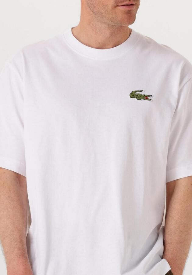 LACOSTE Polo's & T-shirts Crewneck Pimakatoenen Jersey T-shirt Wit - Foto 3