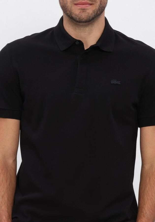 LACOSTE Heren Polo's & T-shirts Regular Fit Cotton Blend Polo Shirt Zwart - Foto 4