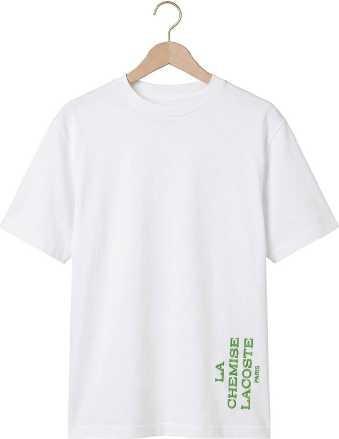 LACOSTE Heren Polo's & T-shirts Relaxed Fit Printed Heavy Cotton T-shirt Wit - Foto 2