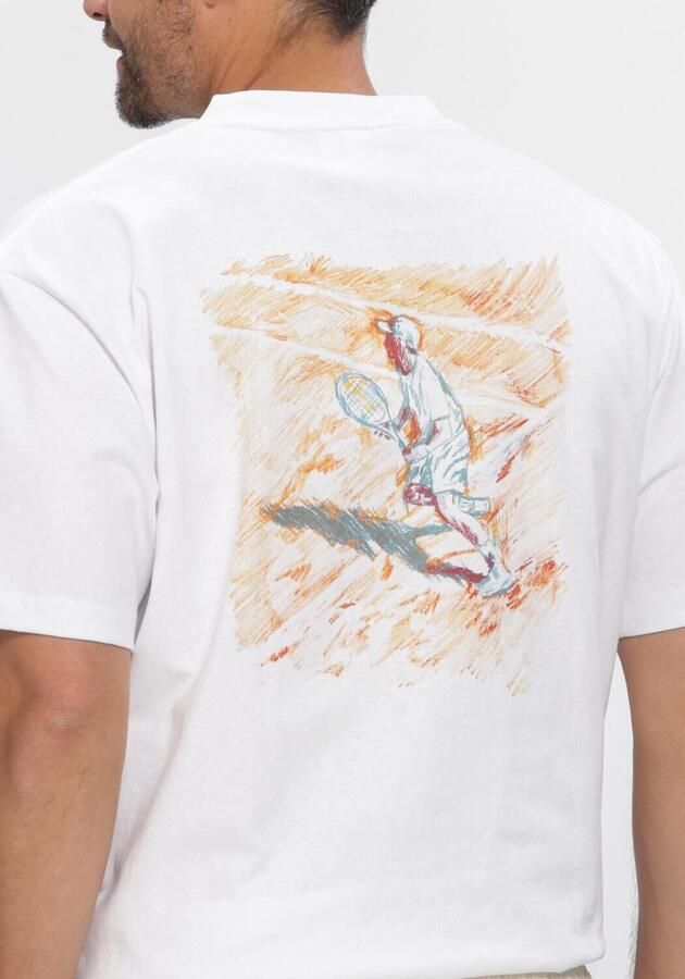 LACOSTE Heren Polo's & T-shirts Relaxed Fit Printed Heavy Cotton T-shirt Wit - Foto 4