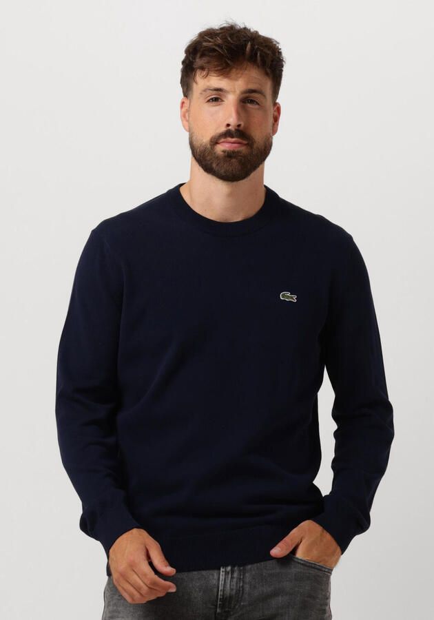 Lacoste Trui met ronde hals gemakkelijk te onderhouden duurzame katoenmix met wolaandeel - Foto 4