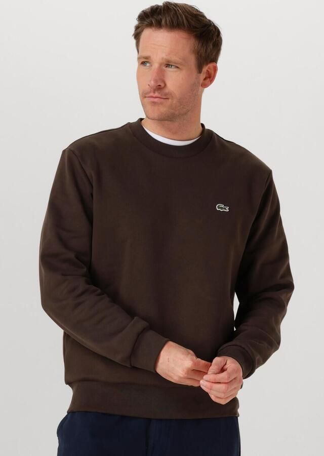 LACOSTE Heren Truien & Vesten Classic Fit Brushed Fleece Sweatshirt Bruin - Foto 4