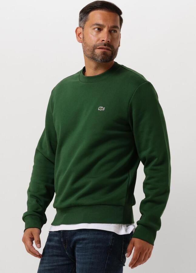 LACOSTE Heren Truien & Vesten Classic Fit Brushed Fleece Sweatshirt Groen - Foto 4