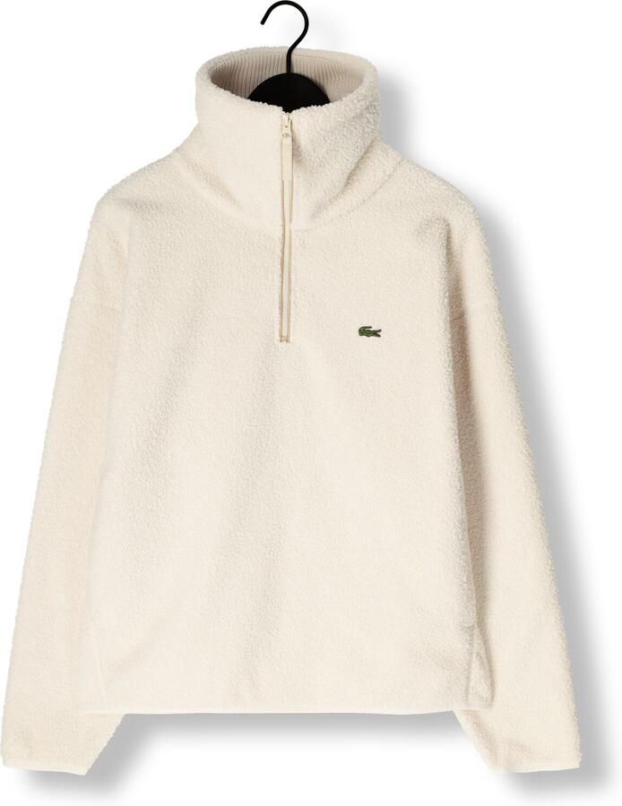 LACOSTE Heren Truien & Vesten High Neck Zipped Fleece Sweatshirt Creme