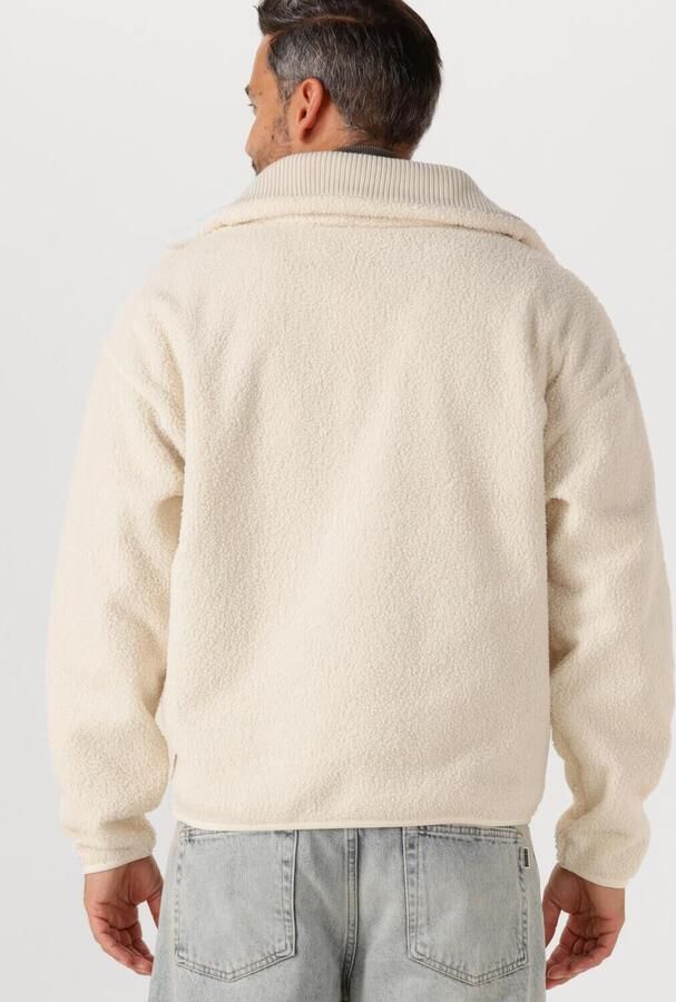 LACOSTE Heren Truien & Vesten High Neck Zipped Fleece Sweatshirt Creme - Foto 3