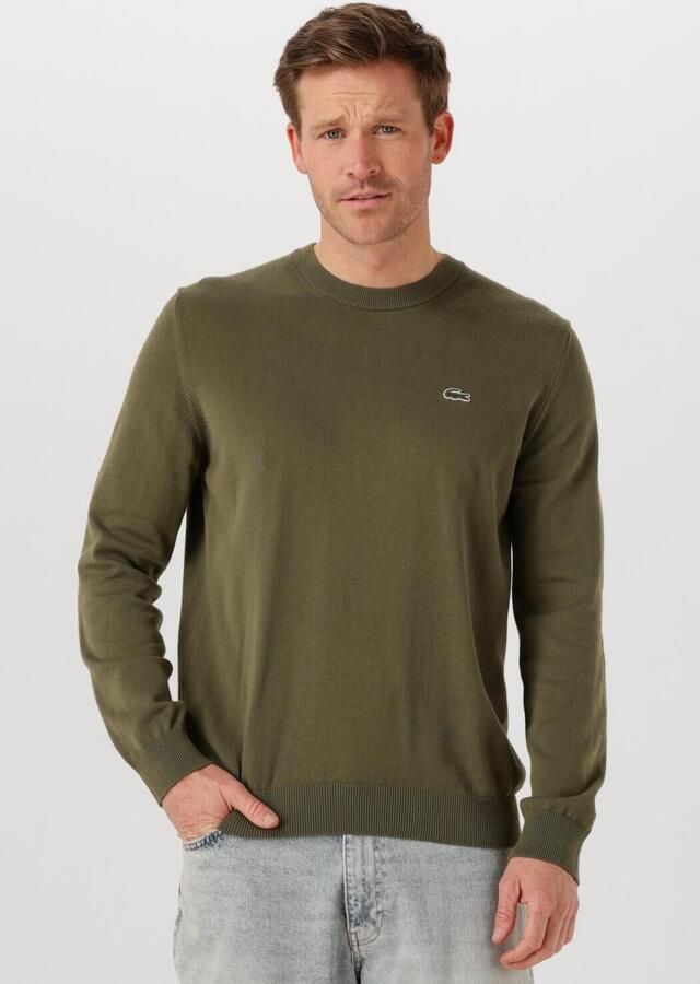 LACOSTE Heren Truien & Vesten Regular Fit Crew Neck Sweater Khaki - Foto 4