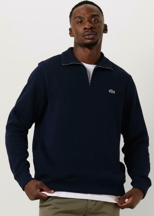 LACOSTE Heren Truien & Vesten Regular Fit High Neck Zipped Sweatshirt Donkerblauw - Foto 4