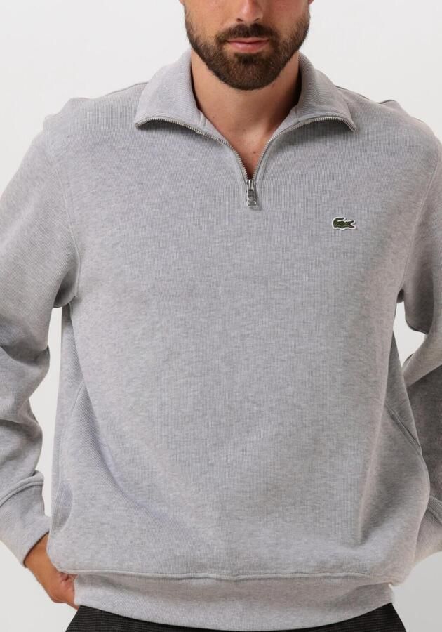 LACOSTE Heren Truien & Vesten Regular Fit High Neck Zipped Sweatshirt Grijs - Foto 2