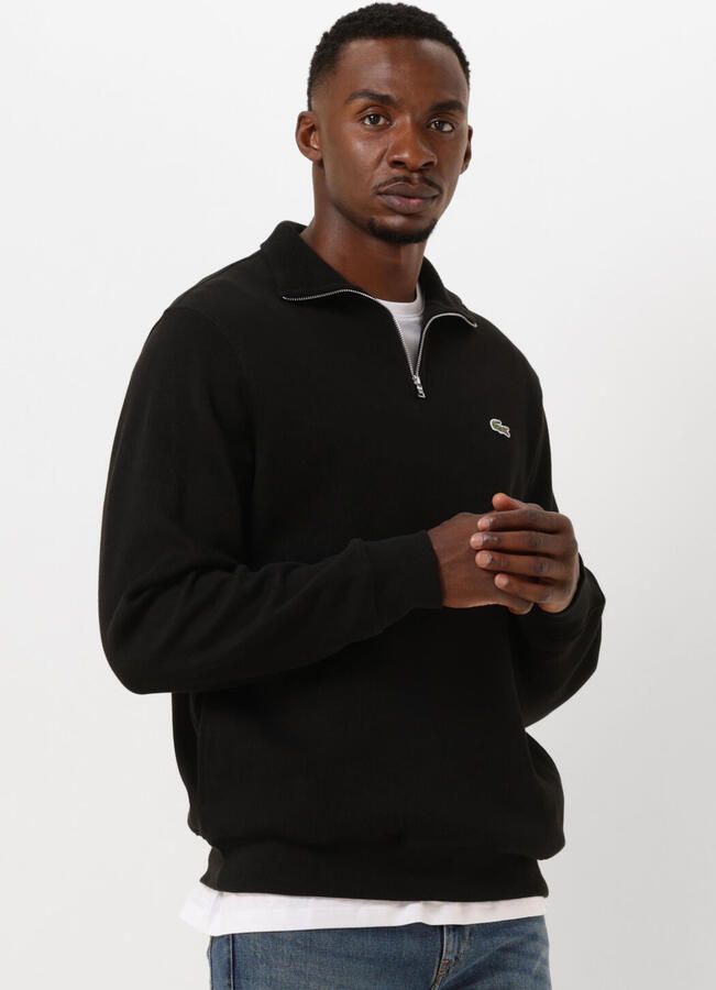 LACOSTE Heren Truien & Vesten Regular Fit High Neck Zipped Sweatshirt Zwart - Foto 4