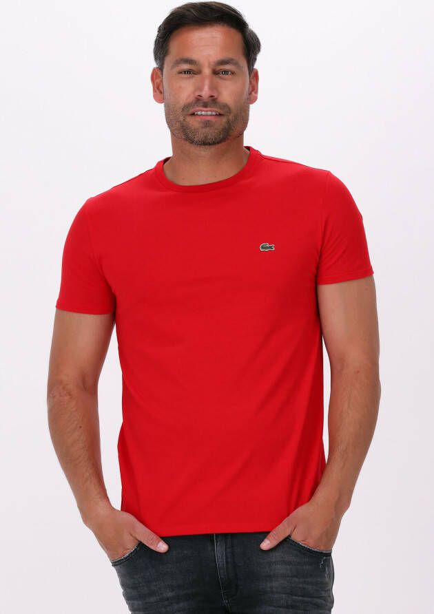 LACOSTE Heren Polo's & T-shirts 1ht1 Men's Tee-shirt 1121 Rood