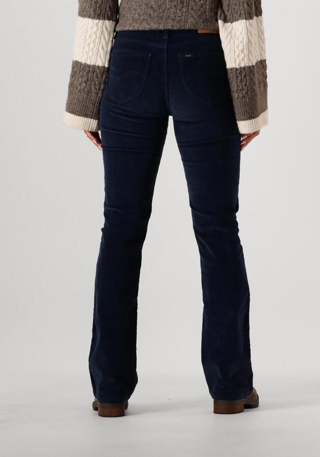 Lee Donkerblauwe Flared Corduroy Jeans Blue Dames