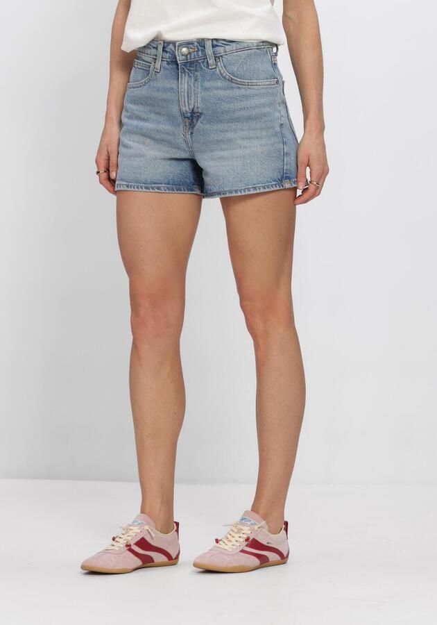 Lee denim straight high waist short medium blue denim