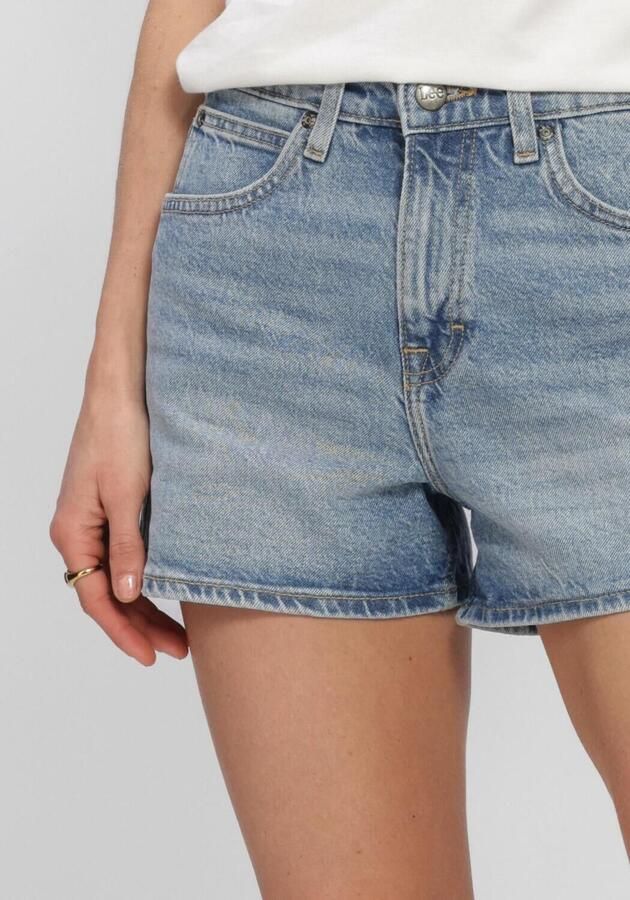 Lee denim straight high waist short medium blue denim - Foto 4