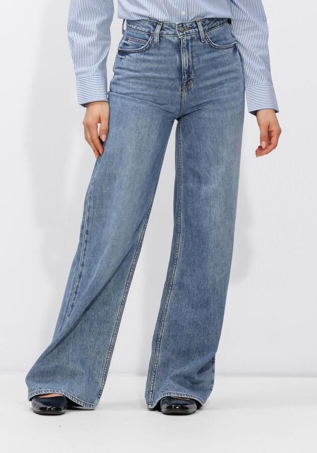 Lee high waist wide leg jeans medium blue denim