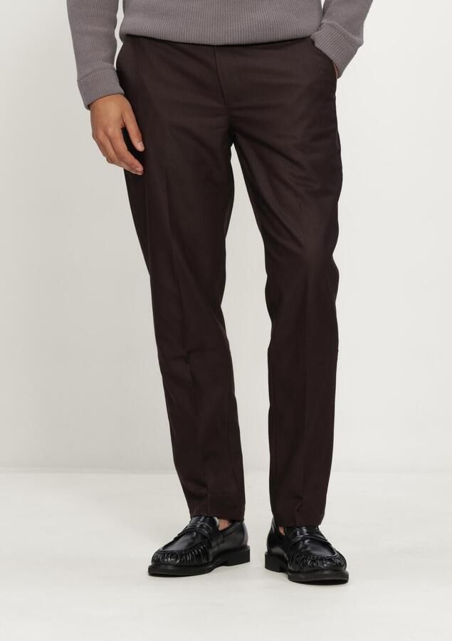 LES DEUX Heren Broeken Brushed Twill Reg Suit Pants Bruin