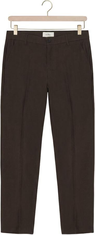 LES DEUX Heren Broeken Brushed Twill Reg Suit Pants Bruin - Foto 4