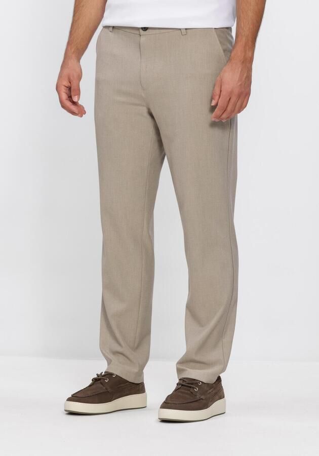 LES DEUX Heren Broeken Como Reg Solid Pants Zand