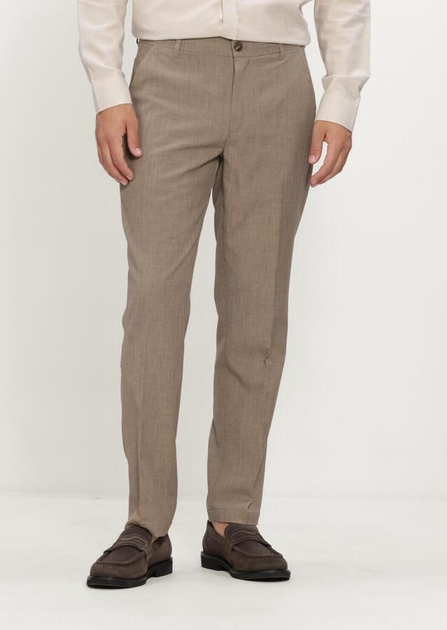 LES DEUX Heren Broeken Como Reg Suit Pants Taupe