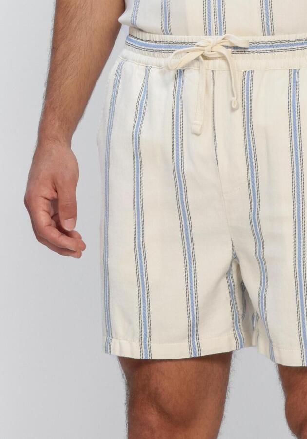 LES DEUX Heren Broeken Lawson Stripe Shorts Ecru - Foto 4