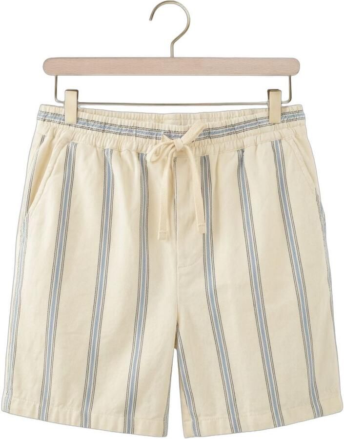 LES DEUX Heren Broeken Lawson Stripe Shorts Ecru - Foto 2