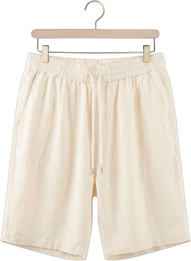 LES DEUX Heren Broeken Otto Linen Shorts Ecru - Foto 2