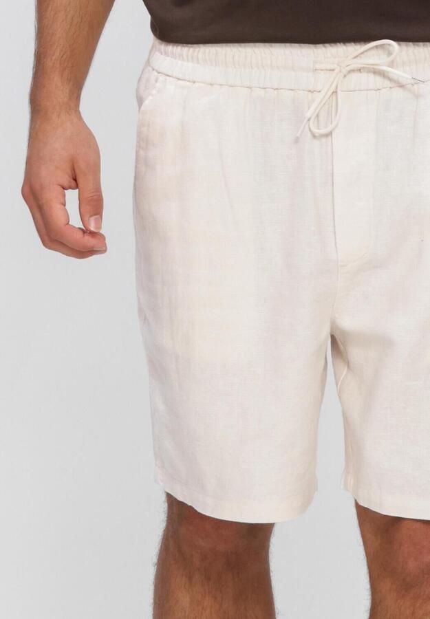 LES DEUX Heren Broeken Otto Linen Shorts Ecru - Foto 4