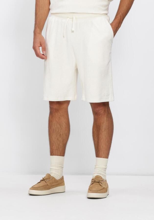 LES DEUX Heren Broeken Sully Towel Shorts Creme