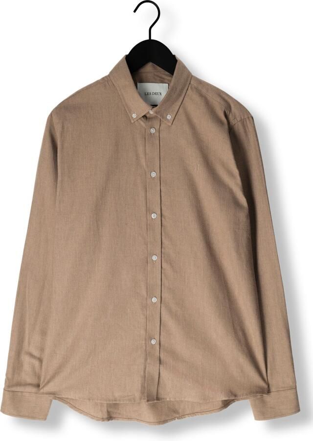LES DEUX Heren Overhemden Desert Reg Shirt Beige